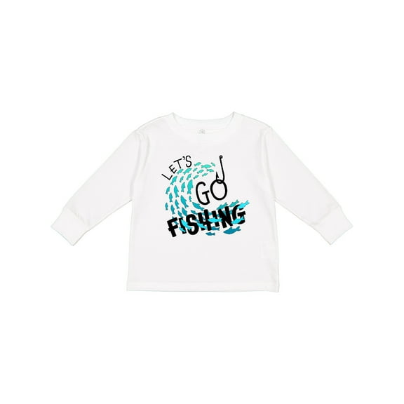 Inktastic Let's Go Fishing Boys or Girls Long Sleeve Toddler T-Shirt