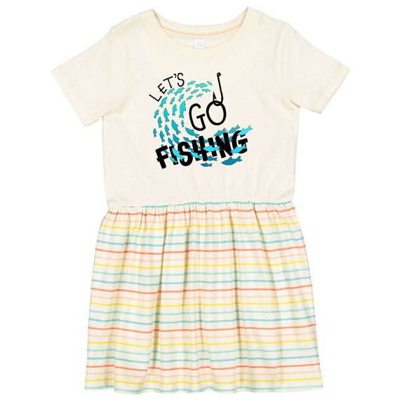 Inktastic Let's Go Fishing Girls Toddler Dress