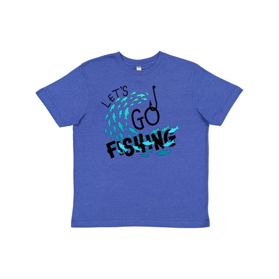Inktastic Let's Go Fishing Youth T-Shirt