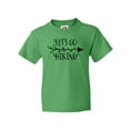 thumbnail image 1 of Inktastic Let's Go Hiking- arrow and leaves Youth T-Shirt, 1 of 5
