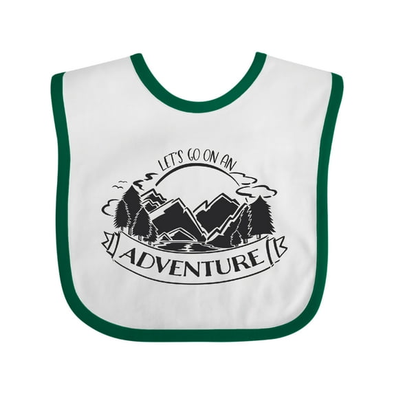 Inktastic Let's Go on an Adventure Mountains Boys or Girls Baby Bib