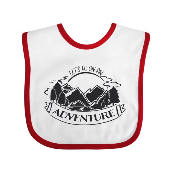 Inktastic Let's Go on an Adventure Mountains Boys or Girls Baby Bib
