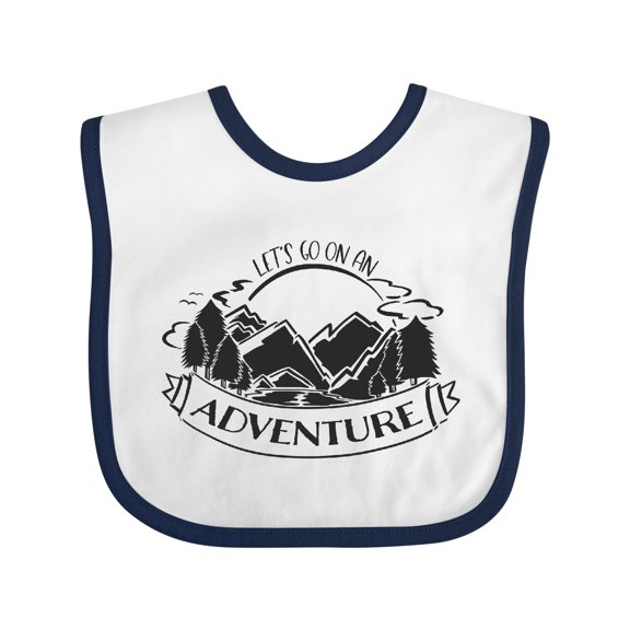 Inktastic Let's Go on an Adventure Mountains Boys or Girls Baby Bib
