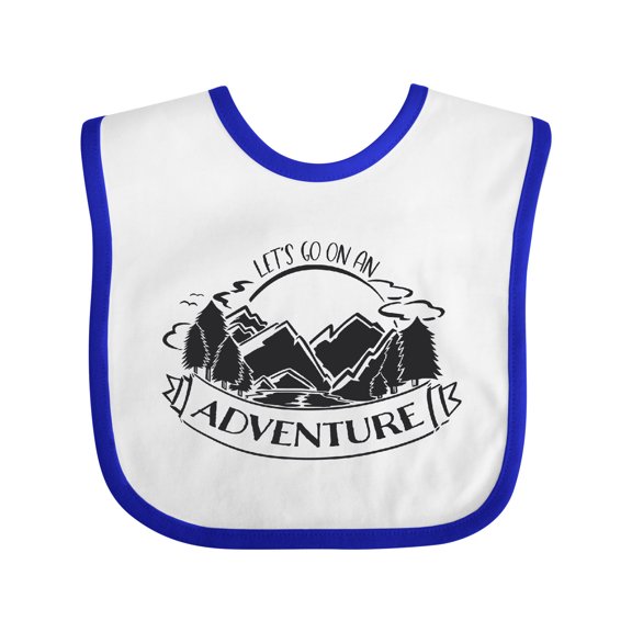 Inktastic Let's Go on an Adventure Mountains Boys or Girls Baby Bib