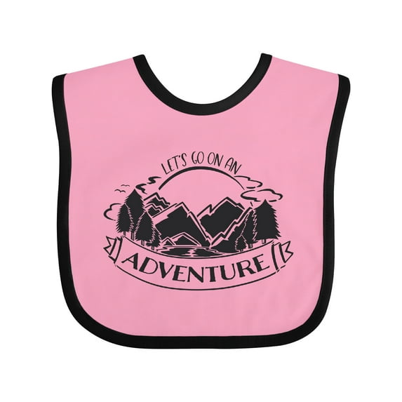 Inktastic Let's Go on an Adventure Mountains Boys or Girls Baby Bib
