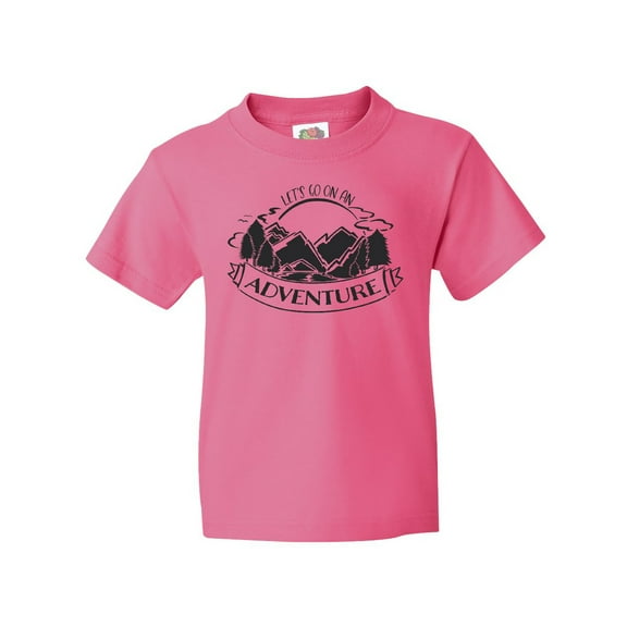 Inktastic Let's Go on an Adventure Mountains Youth T-Shirt