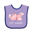 thumbnail image 1 of Inktastic Let's Relaxolotl with Cute Sleeping Axolotls Boys or Girls Baby Bib, 1 of 4