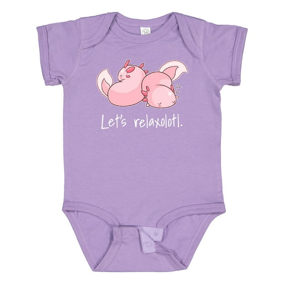 Inktastic Let's Relaxolotl with Cute Sleeping Axolotls Boys or Girls Baby Bodysuit