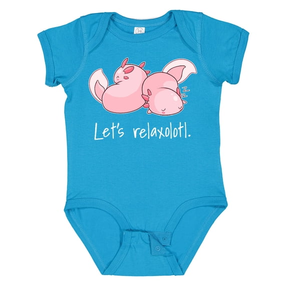 Inktastic Let's Relaxolotl with Cute Sleeping Axolotls Boys or Girls Baby Bodysuit