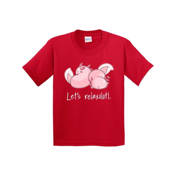 Inktastic Let's Relaxolotl with Cute Sleeping Axolotls Youth T-Shirt