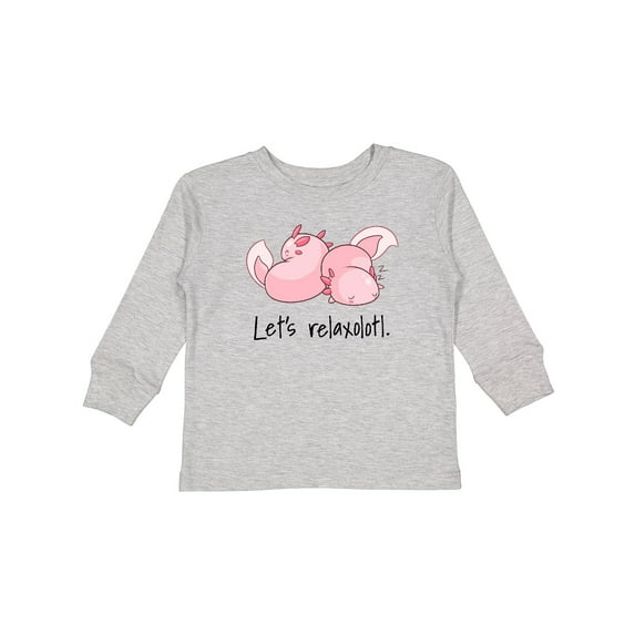 Inktastic Let's Relaxolotl with Sleeping Axolotls Boys or Girls Long Sleeve Toddler T-Shirt