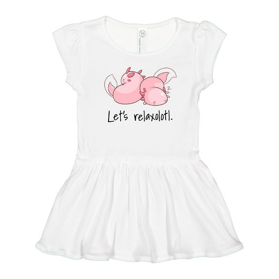 Inktastic Let's Relaxolotl with Sleeping Axolotls Girls Toddler Dress