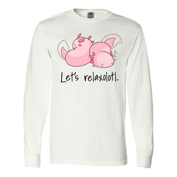 Inktastic Let's Relaxolotl with Sleeping Axolotls Long Sleeve T-Shirt
