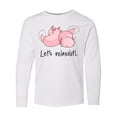 thumbnail image 1 of Inktastic Let's Relaxolotl with Sleeping Axolotls Long Sleeve Youth T-Shirt, 1 of 5