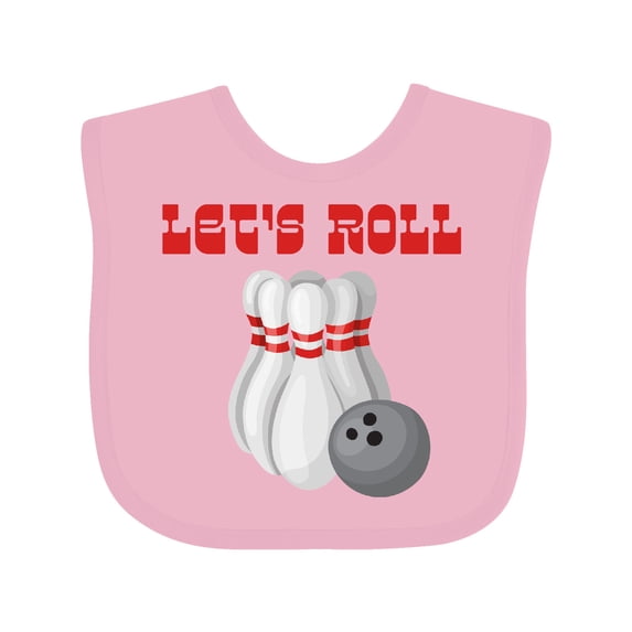 Inktastic Let's Roll Bowling Boys or Girls Baby Bib