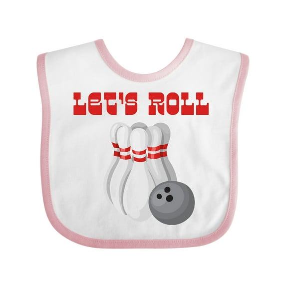 Inktastic Let's Roll Bowling Boys or Girls Baby Bib