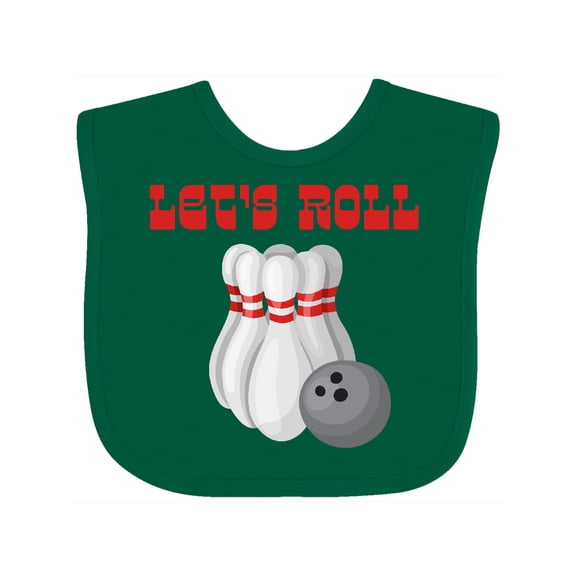 Inktastic Let's Roll Bowling Boys or Girls Baby Bib