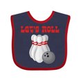 thumbnail image 1 of Inktastic Let's Roll Bowling Boys or Girls Baby Bib, 1 of 3