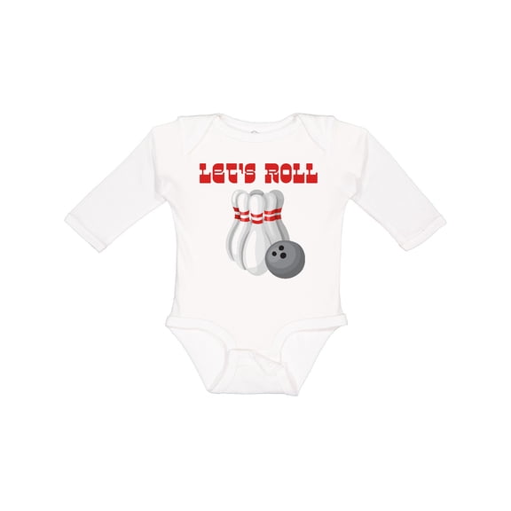 Inktastic Let's Roll Bowling Boys or Girls Long Sleeve Baby Bodysuit