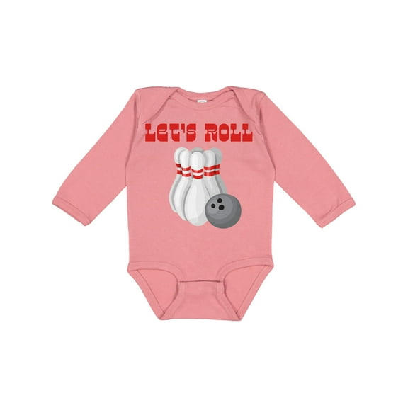 Inktastic Let's Roll Bowling Boys or Girls Long Sleeve Baby Bodysuit