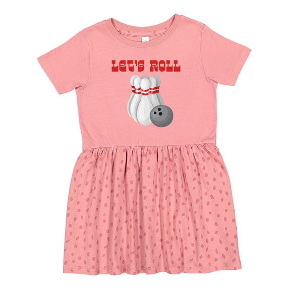 Inktastic Let's Roll Bowling Girls Toddler Dress