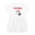 thumbnail image 1 of Inktastic Let's Roll Bowling Girls Toddler Dress, 1 of 5