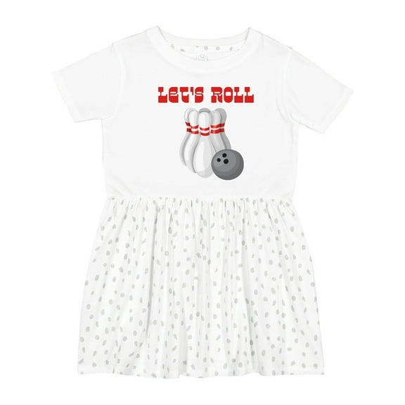 Inktastic Let's Roll Bowling Girls Toddler Dress