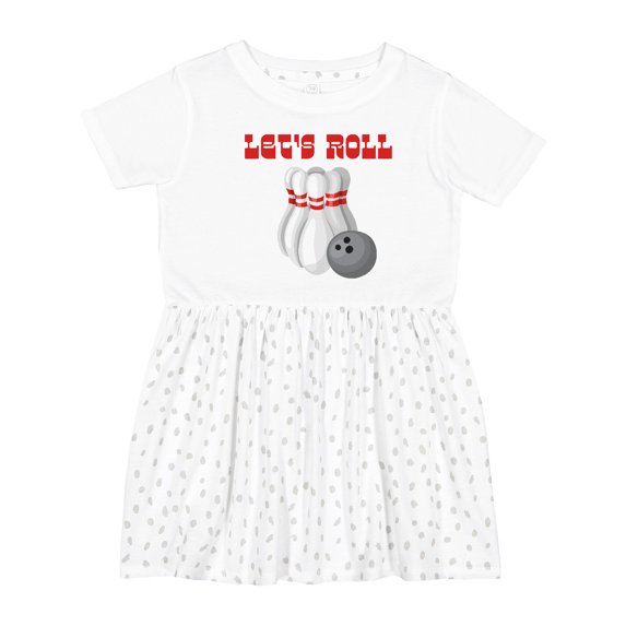 Inktastic Let's Roll Bowling Girls Toddler Dress