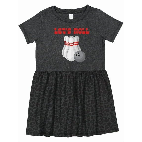 Inktastic Let's Roll Bowling Girls Toddler Dress