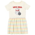 thumbnail image 1 of Inktastic Let's Roll Bowling Girls Toddler Dress, 1 of 5
