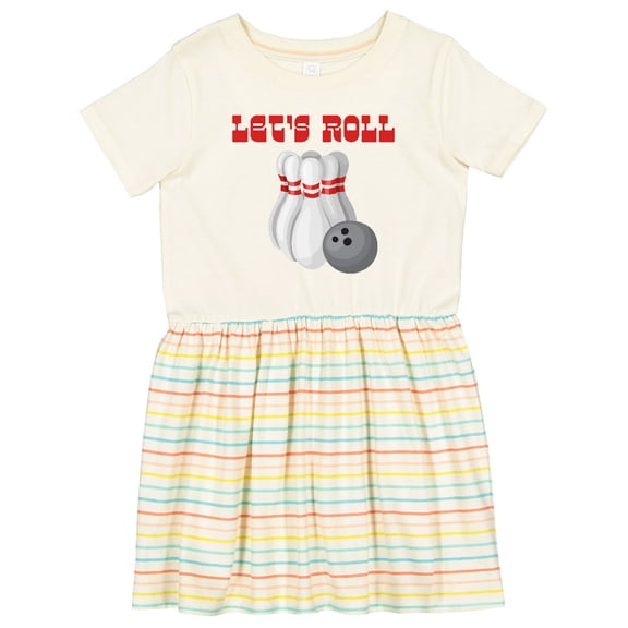 Inktastic Let's Roll Bowling Girls Toddler Dress