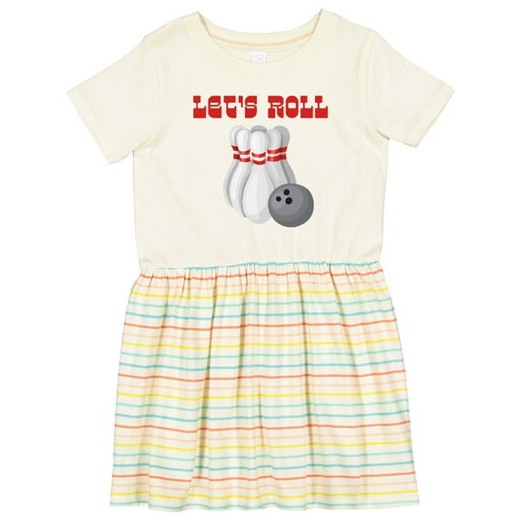 Inktastic Let's Roll Bowling Girls Toddler Dress