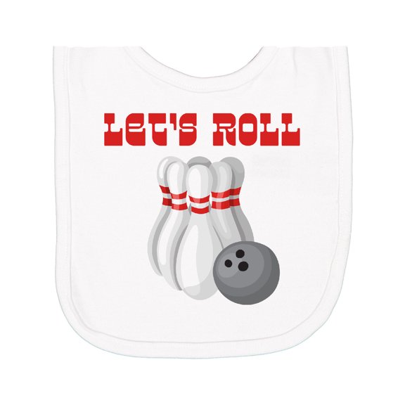 Inktastic Let's Roll Bowling Newborn Bib