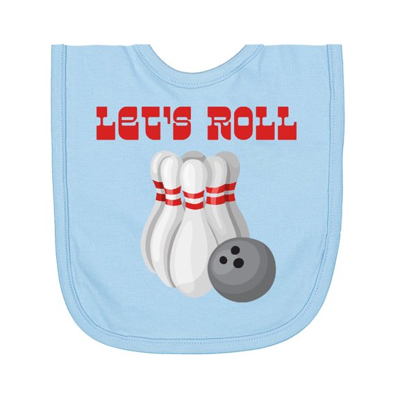 Inktastic Let's Roll Bowling Newborn Bib