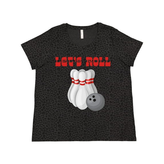 Inktastic Let's Roll Bowling Women's Plus Size T-Shirt