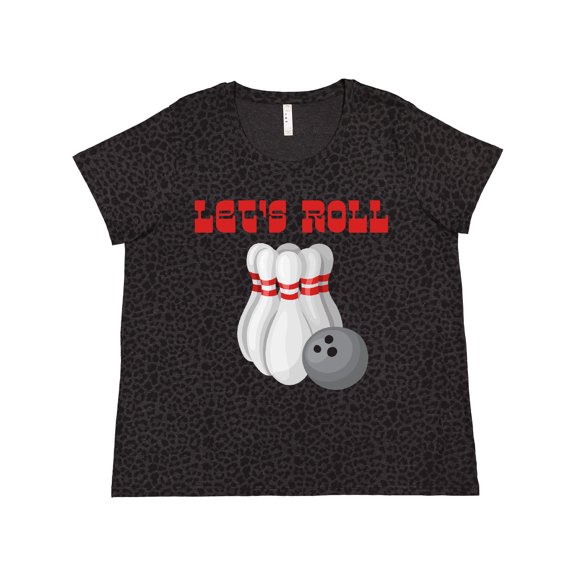 Inktastic Let's Roll Bowling Women's Plus Size T-Shirt