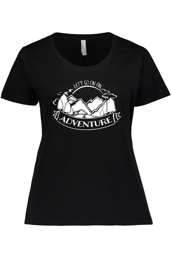 Let's go on an Adventure Mountains Women's Plus Size T-Shirt