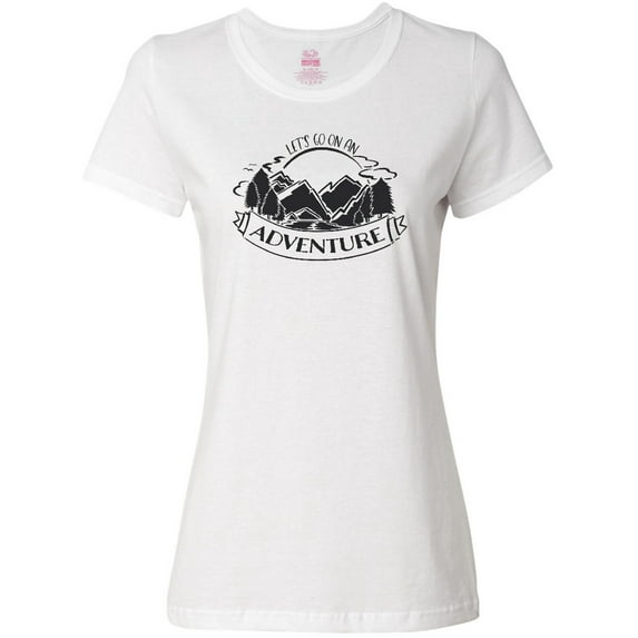 Inktastic Let's go on an Adventure Mountains Women's T-Shirt