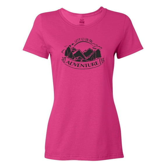 Inktastic Let's go on an Adventure Mountains Women's T-Shirt
