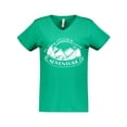 thumbnail image 1 of Inktastic Let's go on an Adventure Mountains Women's V-Neck T-Shirt, 1 of 5
