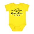thumbnail image 1 of Inktastic Let the Adventure Begin with Camping Tent and Mountains Boys or Girls Baby Bodysuit, 1 of 5