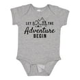 thumbnail image 1 of Inktastic Let the Adventure Begin with Camping Tent and Mountains Boys or Girls Baby Bodysuit, 1 of 5