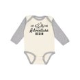 thumbnail image 1 of Inktastic Let the Adventure Begin with Camping Tent and Mountains Boys or Girls Long Sleeve Baby Bodysuit, 1 of 5