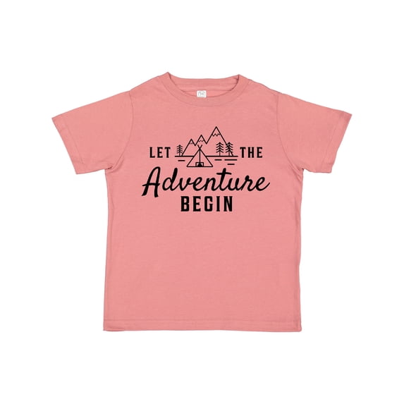Inktastic Let the Adventure Begin with Camping Tent and Mountains Boys or Girls Toddler T-Shirt