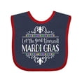 thumbnail image 1 of Inktastic Let the Good Times Roll Mardi Gras Boys or Girls Baby Bib, 1 of 4
