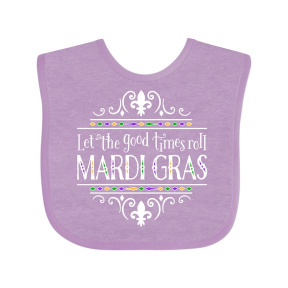 Inktastic Let the Good Times Roll Mardi Gras Boys or Girls Baby Bib