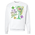 thumbnail image 1 of Inktastic Let the Good Times Roll Mardi Gras Goblet and Beads Adult Sweatshirt, 1 of 4