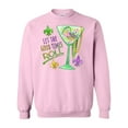 thumbnail image 1 of Inktastic Let the Good Times Roll Mardi Gras Goblet and Beads Adult Sweatshirt, 1 of 4