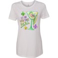 thumbnail image 1 of Inktastic Let the Good Times Roll Mardi Gras Goblet and Beads Women's T-Shirt, 1 of 5