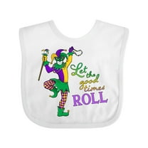 Inktastic Let the Good Times Roll Mardi Gras Jester Boys or Girls Baby Bib
